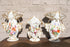 Antique Set 3 Vieux paris porcelain Vases floral decor
