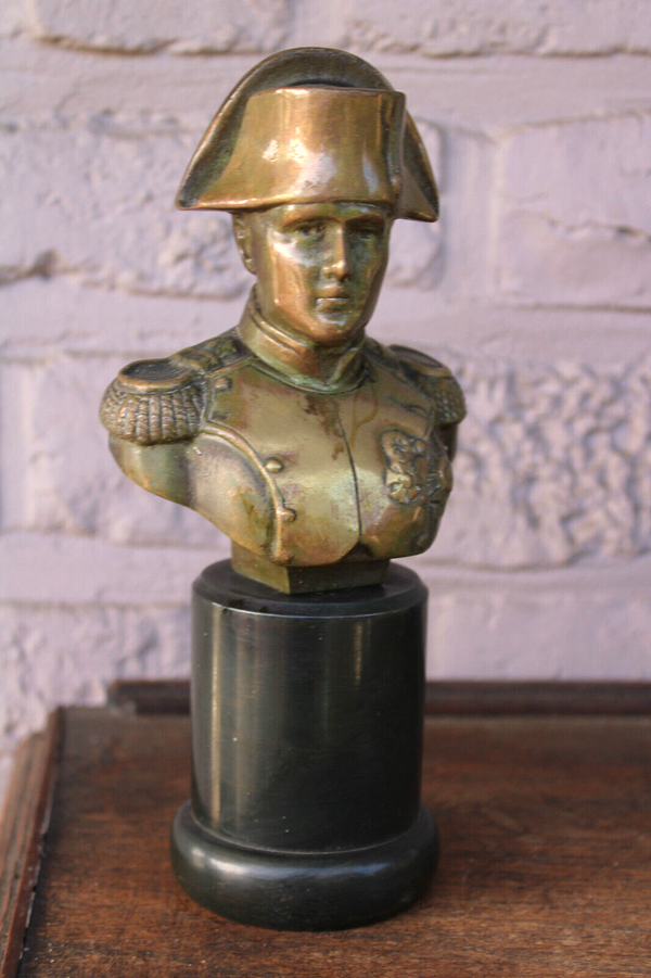 Antique bronze napoleon desk bust statue