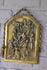 Antique Flemish bronze crucifixion religious wall plaque relief panel