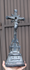 Antique spelter zinc metal art deco crucifix cross