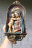 antique ceramic chalk madonna angel wall plaque panel relief religious