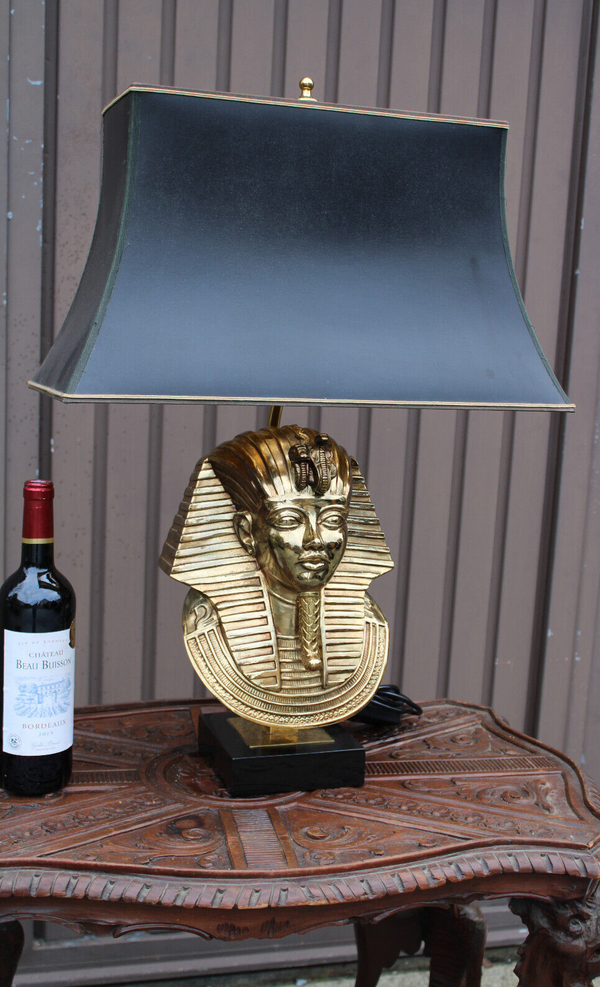 Hollywood regency mid century PHARAOH lamp maison jansen for deknudt 1970