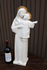 Antique ceramic chalk XL art deco madonna statue sculpture rare