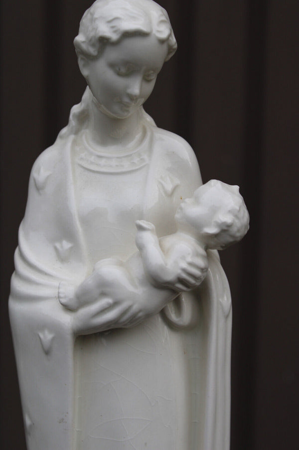 GOEBEL GERMANY 1960 white porcelain madonna mary statue figurine signed