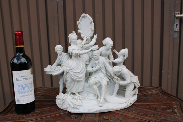 XL Porcelain bisque figural group after Boizot Sevres porcelain rare statue