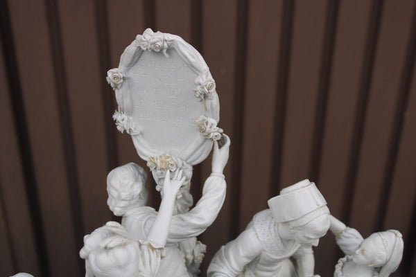 XL Porcelain bisque figural group after Boizot Sevres porcelain rare statue