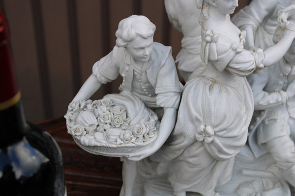 XL Porcelain bisque figural group after Boizot Sevres porcelain rare statue