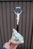 Rare antique vieux andenne bisque porcelain holy water font crucifix magdalena