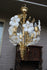 Rare Italian Brass and Murano Glass Flower Butterfly Chandelier