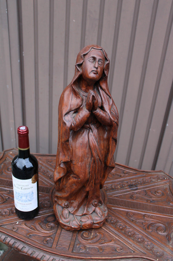 Antique Large french terra cotta statue saint bernadette Lourdes