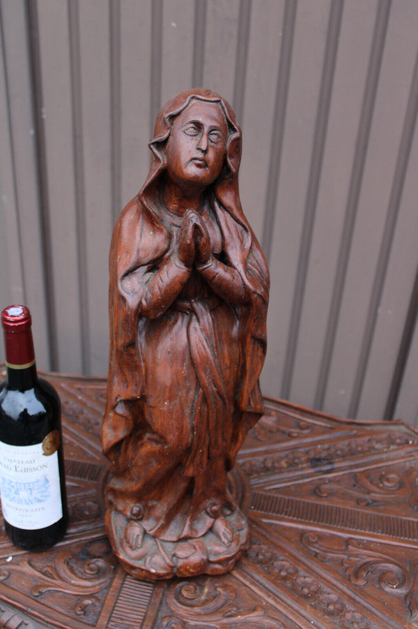 Antique Large french terra cotta statue saint bernadette Lourdes