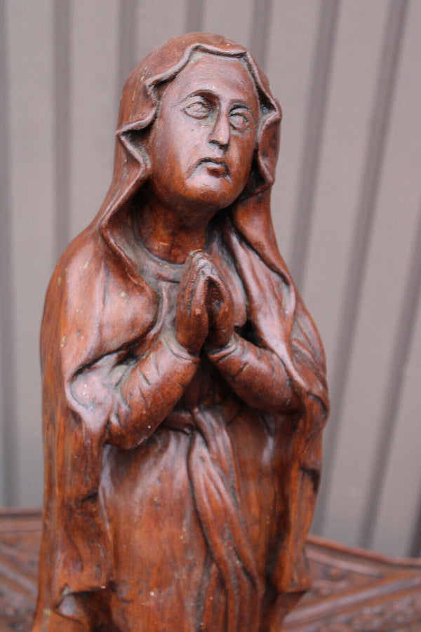 Antique Large french terra cotta statue saint bernadette Lourdes