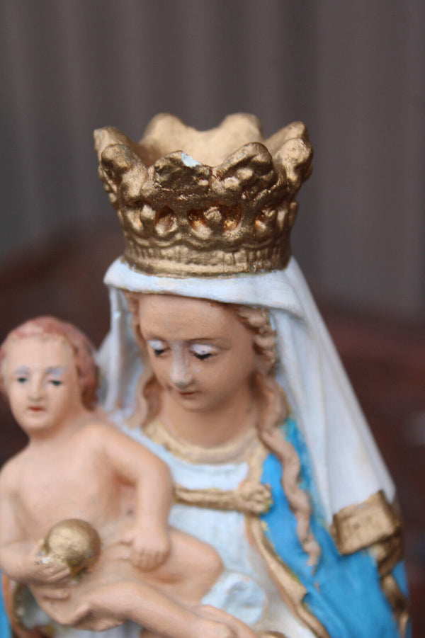 Antique Religious our lady ter eik Statue figurine ceramic