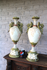 PAIR XL royal dux porcelain vases dragons putti cherubs marked