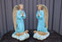 PAIR antique religious ceramic angel praying statue religious church rare set