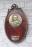 Antique French religious wall plaque holy water font sacred heart  medaillon