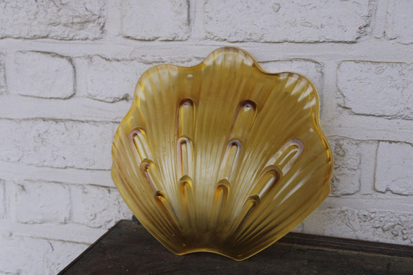 French AMBER CLAM SHELL replacement shade glass for chandelier sconce