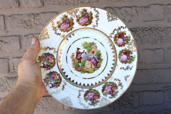 German bavaria porcelain marked Victorian scenes plate