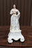 Antique 19thc vieux paris porcelain lady figurine pique fleur pen holder statue