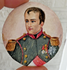 Antique 19thc  Miniature portrait napoleon hand paint napoleon 19thc