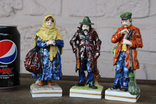 German scheibe alsbach marked porcelain clochard family statue figurines