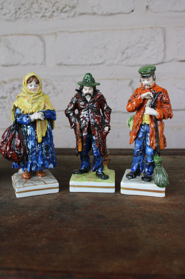 German scheibe alsbach marked porcelain clochard family statue figurines