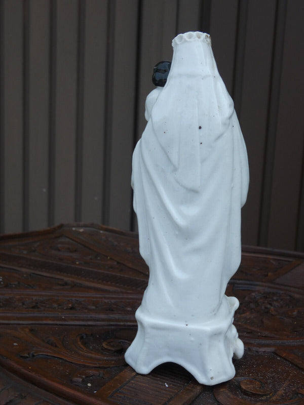 Antique Vieux paris porcelain madonna religious figurine statue