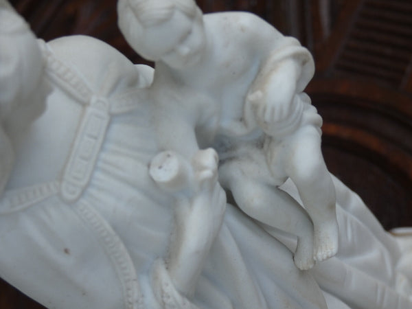 Antique Vieux paris porcelain  bisque madonna religious figurine statue