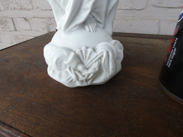 Antique Belgian bisque porcelain christ jesus statue figurine religious