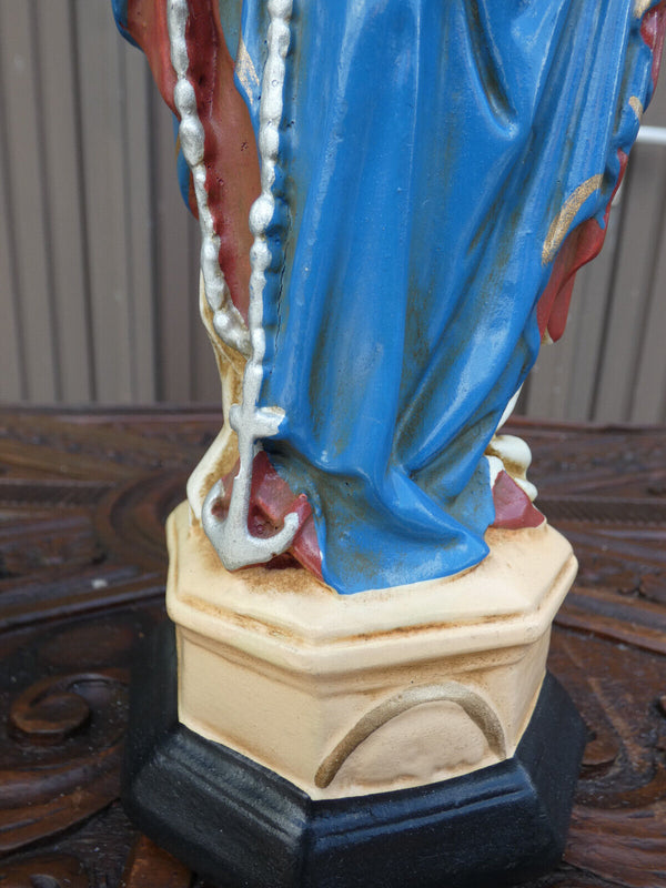 Antique ceramic french religious statue saint philomena