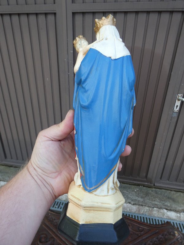 Antique ceramic french religious statue saint philomena