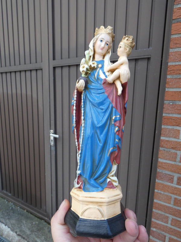 Antique ceramic french religious statue saint philomena