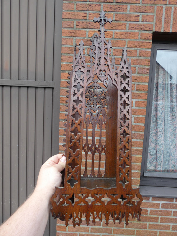 Antique Wood cut wall religious chapel