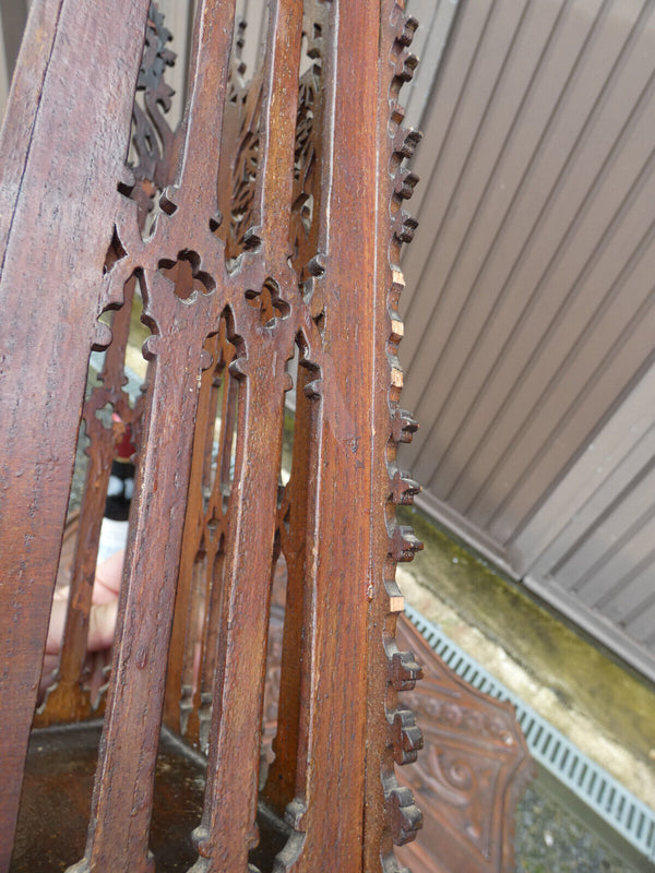 Antique Wood cut wall religious chapel