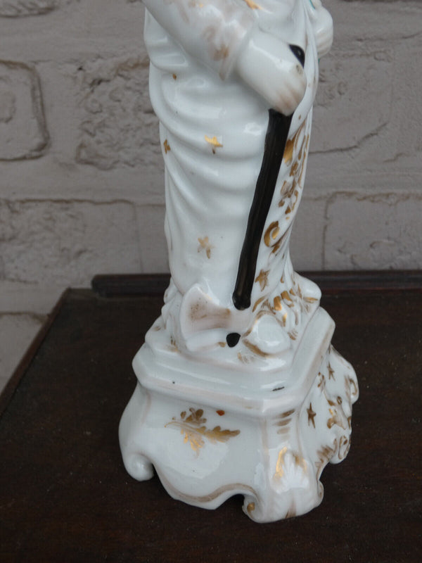 Antique vieux paris porcelain statue saint matthias rare figurine