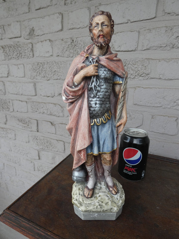 Antique stoneware saint Donatius statue figurine religious patron thunderstorms