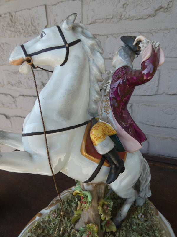 Capodimonte marked italian porcelain lace horse figurine statue sculpture