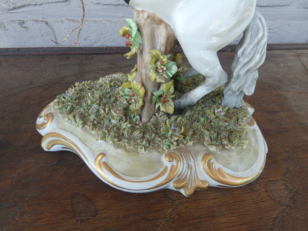 Capodimonte marked italian porcelain lace horse figurine statue sculpture