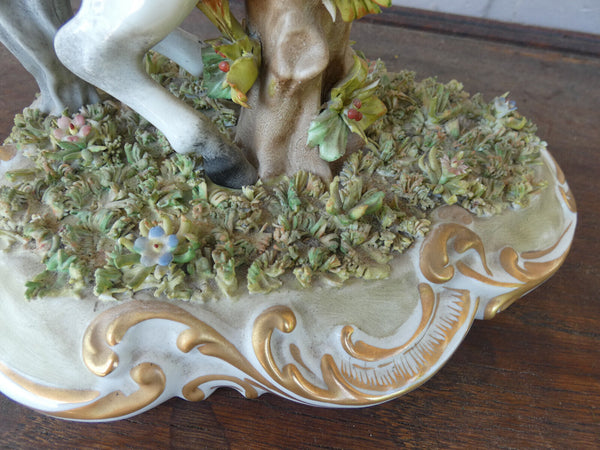 Capodimonte marked italian porcelain lace horse figurine statue sculpture