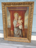 Antique oil panel 1906 Religious painting madonna child