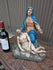 Antique Ceramic chalk 1891 signed Our lady of sorrows Statue sculpture rare