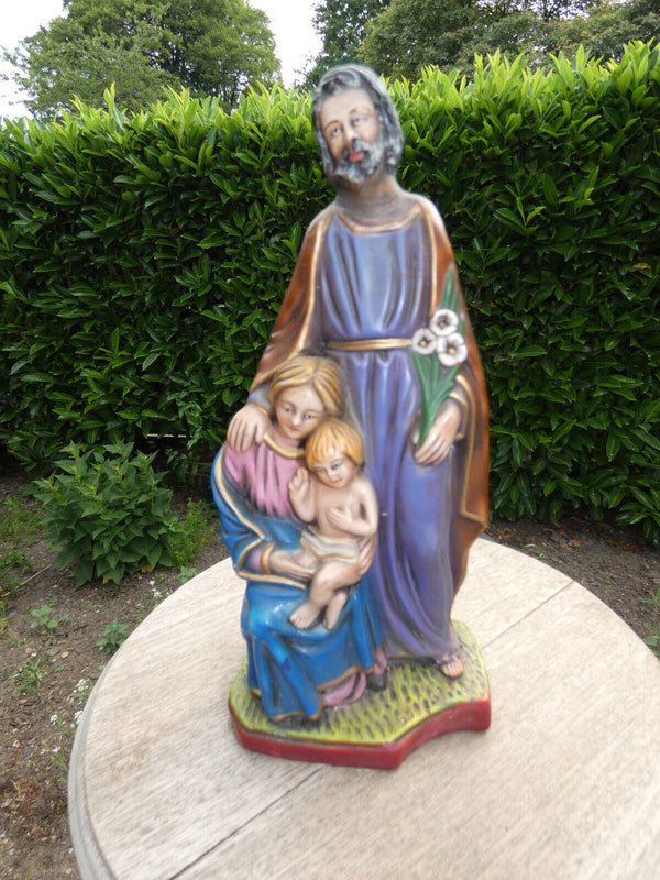 Vintage ceramic holy family statue religious