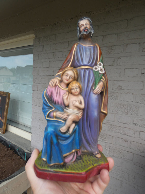 Vintage ceramic holy family statue religious