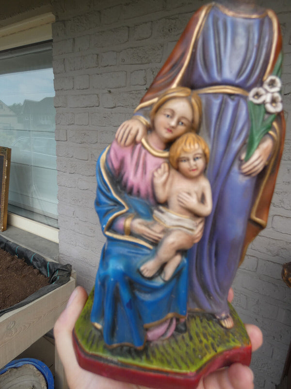 Vintage ceramic holy family statue religious