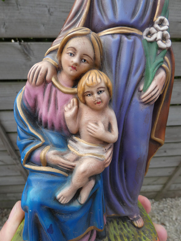 Vintage ceramic holy family statue religious