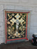 Antique french glass box crucifix wall plaque religious rare