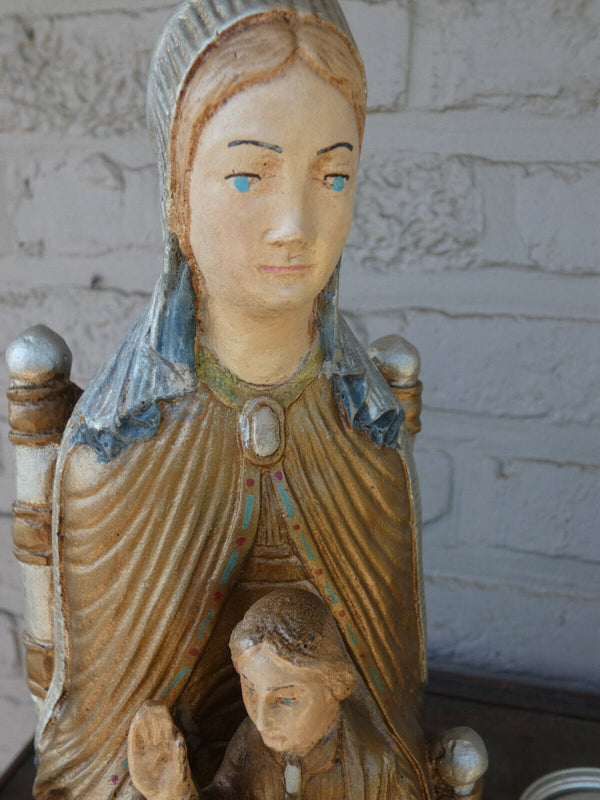 Vintage 1970s Sedes Sepentiae Throne madonna statue