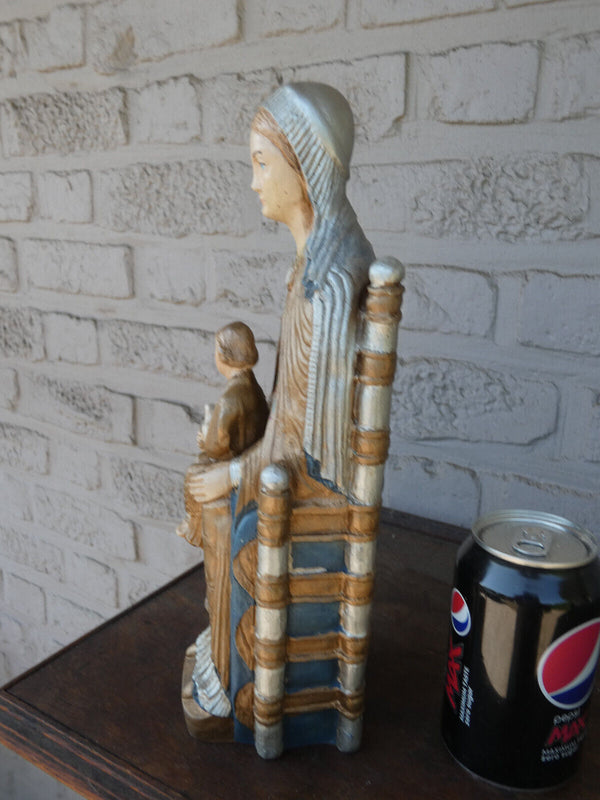 Vintage 1970s Sedes Sepentiae Throne madonna statue