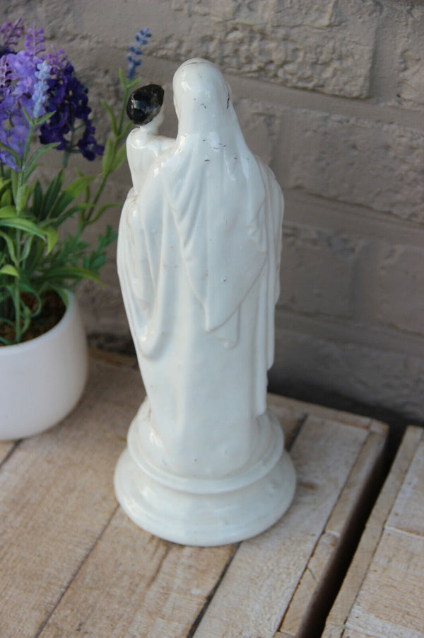 Antique vieux paris porcelain Madonna religious figurine