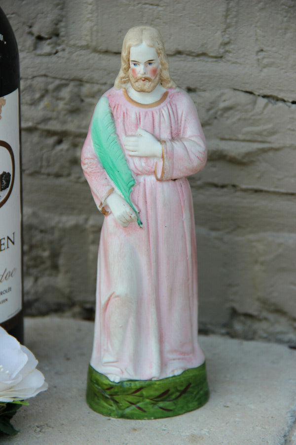 Antique Religious French porcelain apostle saint figurine statue